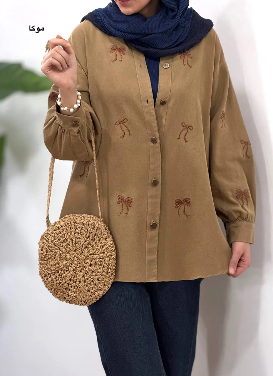 کت کتان کاغذی گلدوزی لیزا 1